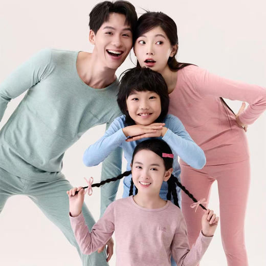 【每2件减8元】青少年儿童保暖套装护肚护膝亲肤锁温羊毛蚕丝贴片秋衣秋裤中大童 商品图0