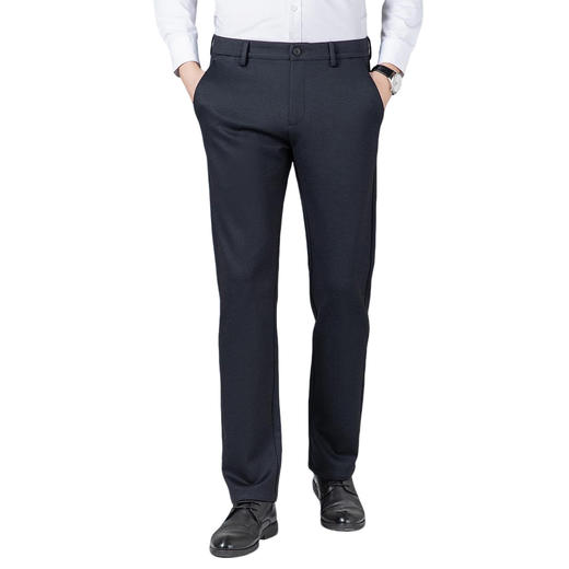 【莫代尔绵羊毛】罗蒙秋冬款休闲裤男士混纺针织不易起皱裤子磨毛内里舒适长裤子 商品图7