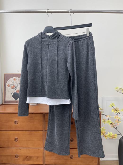 【美洋同款仿羊绒假两件+直筒长裤懒人套装ME4023】 商品图2