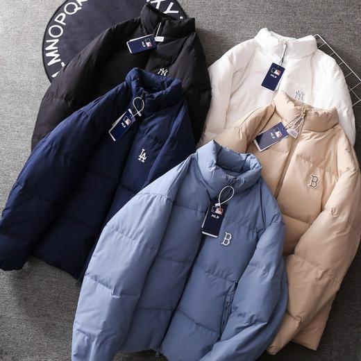【MLB小标短款羽绒服】秋冬男女情侣经典立领小标时尚羽绒服外套 商品图0