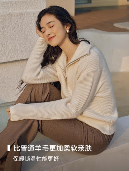 邓肯羊绒polo拉链毛衫FCE4CST177 商品图3