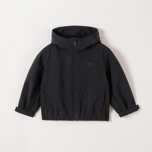 【无氟防泼水】马克珍妮男童防风保暖加绒软壳外套2025年秋冬新款551229 商品图2