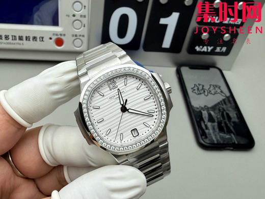 3K百达翡丽运动优雅系列 鹦鹉螺7118 白盘钻圈 女士腕表 324一体机 商品图1