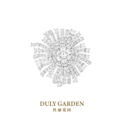 杜丽花园DULY GARDEN 法国高端设计胸针品牌白色满钻花礼品配饰女 11290ZW 商品图1