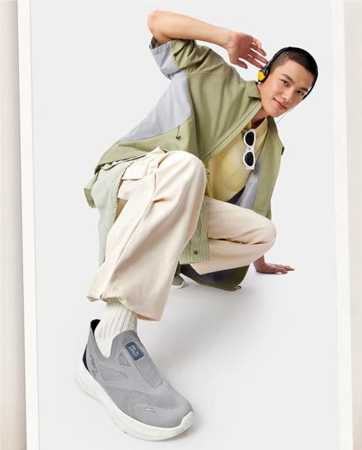 李宁男子2025春秋一脚蹬柔软休闲鞋运动鞋AGLV017-10 商品图0