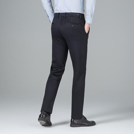 罗蒙秋冬款男士休闲裤针织四面高弹裤子舒适百搭直筒版型修饰腿型长裤子男 商品图4