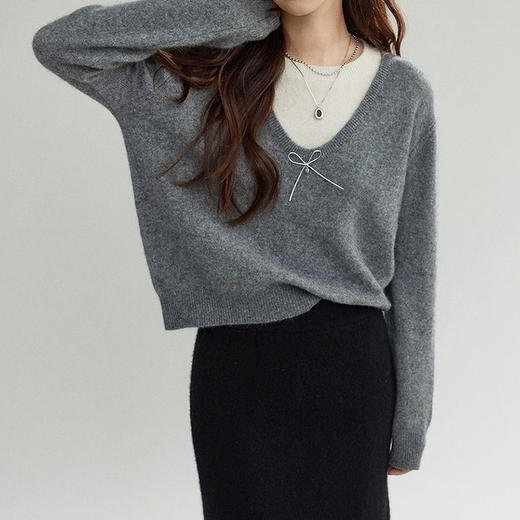 馥迦优雅时髦假两件针织衫HZ022 商品图1