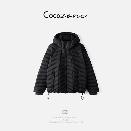 COCO ZONE 刘一一 “大白鹅”拉链口袋连帽温暖感羽绒服 CD2A2085 商品图2