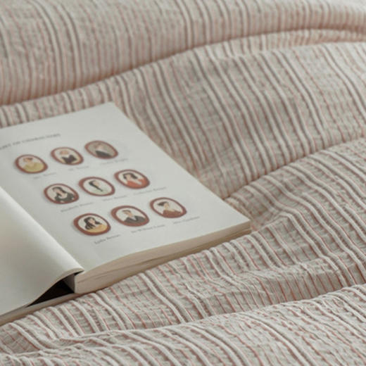 顶柔全棉色织提花四件套TJ1600，精选全棉材质，触感柔软亲肤，透气又吸汗 商品图3