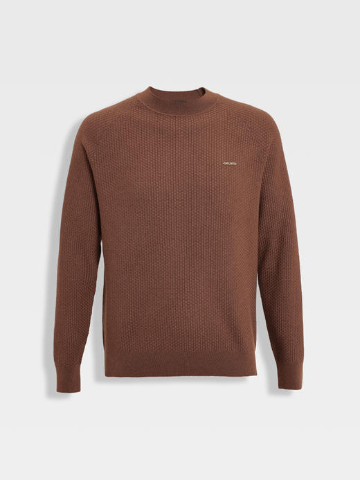 callisto璀璨黑织艺系列绵羊毛毛衣 商品图5