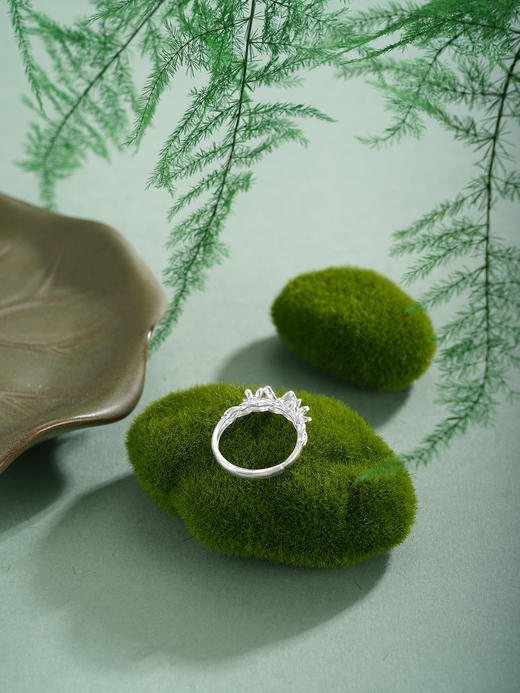 子佩集【花开蝶舞】S990银戒指【YXYLJZ016】蝴蝶花朵花丝珐琅彩2510 商品图7