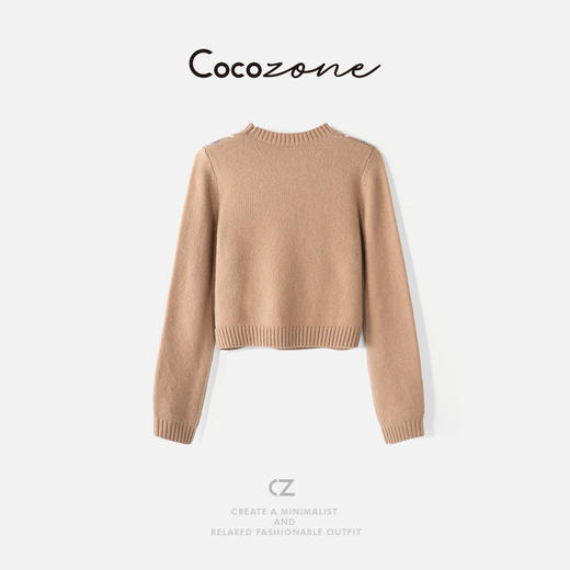 COCO ZONE 刘一一 “几何毛衣”100绵羊毛菱形拼接羊毛衫CD1A1442 商品图1