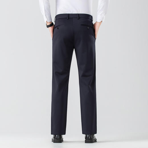 罗蒙秋冬男士休闲裤商务风通勤上班不易褪色舒适百搭立体剪裁如意腰长裤子男 商品图4