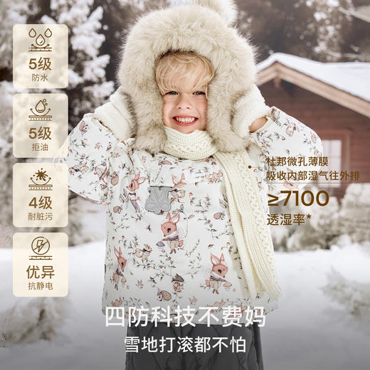 【宝宝服饰】嫚熙童装儿童羽绒服宝宝加绒加厚95鹅绒男女童外出防风保暖外套冬 商品图4