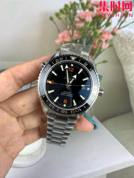 欧米茄VS海马600米系列 VS海洋宇宙 海马GMT两地时 橙黑海马 8605一体机 男士腕表 商品图1