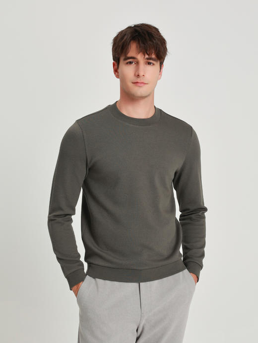 callisto橄榄绿莫代尔混纺卫衣 商品图2