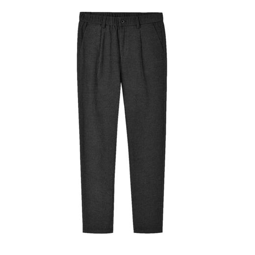 罗蒙加绒休闲裤男士针织四面弹卫裤抗皱耐磨松紧腰设计撞色抽绳时尚百搭长裤子 商品图6