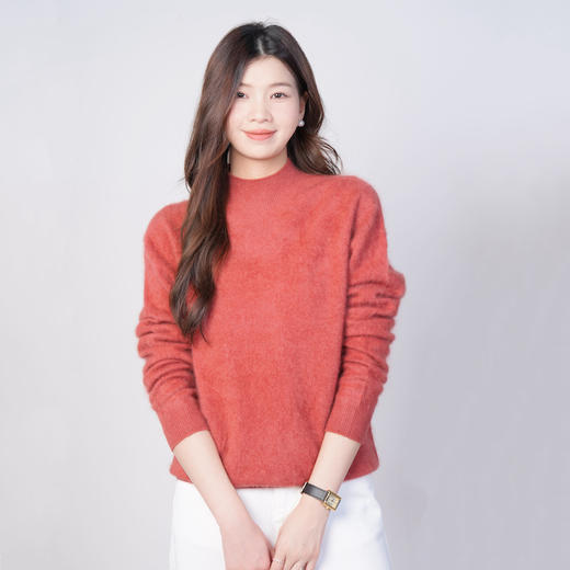 毛茸茸 暖呼呼 95%美丽诺羊毛+5%山羊绒 拉毛羊毛衫 圆领/V领/半高领/高领 商品图2