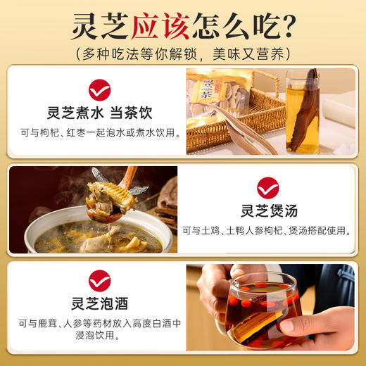 武夷山元生泰赤灵芝片30g/袋有机种植泡水煲汤泡酒料料营养滋补品味微苦 商品图4