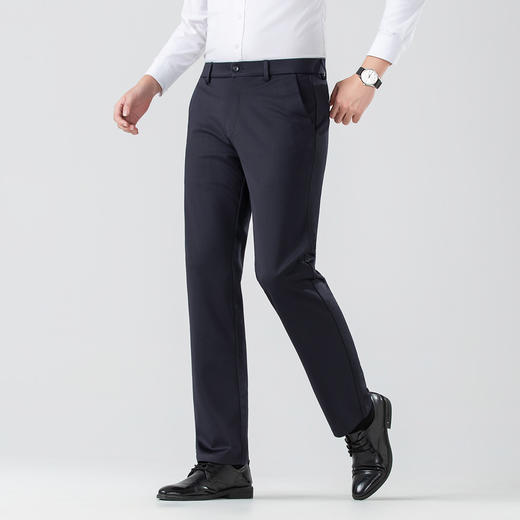 罗蒙秋冬男士休闲裤商务风通勤上班不易褪色舒适百搭立体剪裁如意腰长裤子男 商品图3