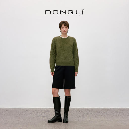 东黎 • 你本珍贵 松枥 山羊绒女士秋季拉毛圆领套衫 5386 商品图3