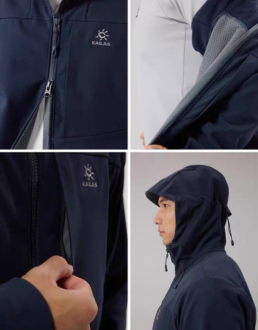 【开放日忙 秒杀价已调 直接拍】凯乐石 雷鸟防风 男女同款 抓绒连帽 软壳外套 冲锋衣 商品图7