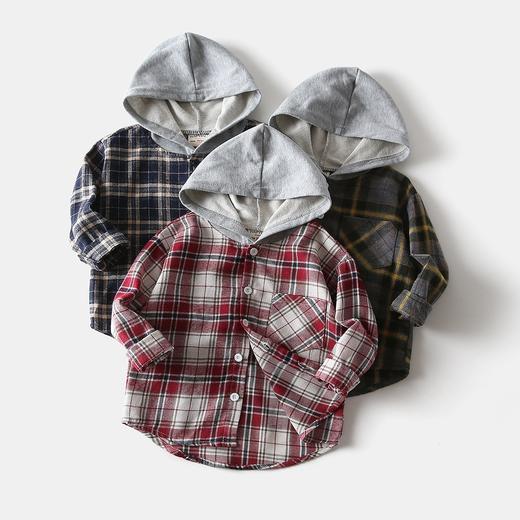 【69元起2件】全棉格子衬衫 2025新款可穿三季儿童纯棉磨毛长袖衬衫 商品图9