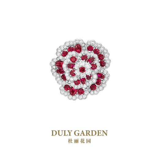 杜丽花园DULY GARDEN红色玫瑰胸针11312ZR 商品图1