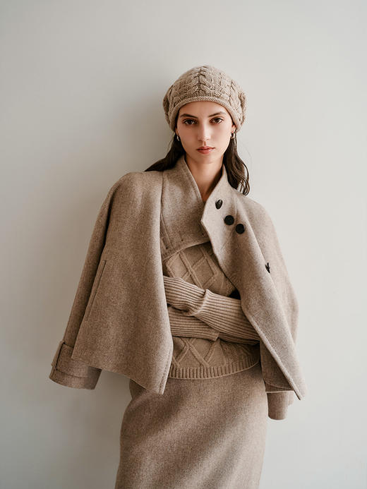 【立领短款大衣】25年秋冬新款女士羊毛大衣立领短款毛呢大衣 商品图0