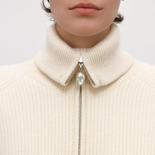 东黎 • 你本珍贵 瑕珠 山羊绒女士秋季强缩绒拉链开衫 5438 商品图7