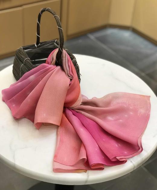 优品堂『歌尽桃花』桑蚕丝+羊毛长巾 商品图4