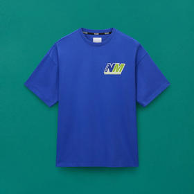 Napapijri 中性徽标印花 Ocelot 棉质圆领短袖平纹针织T恤 蓝色 NP0A4HEWBE1