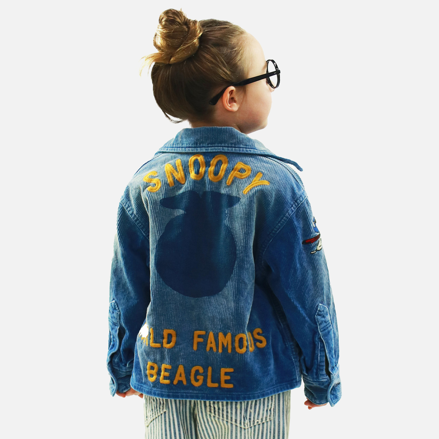 日本DD童装 DENIM DUNGAREE 靛蓝灯芯绒史努比夹克