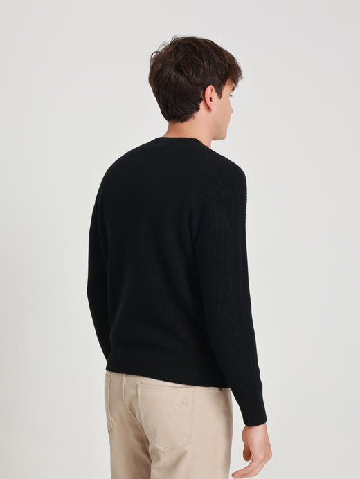 callisto璀璨黑织艺系列绵羊毛毛衣 商品图4