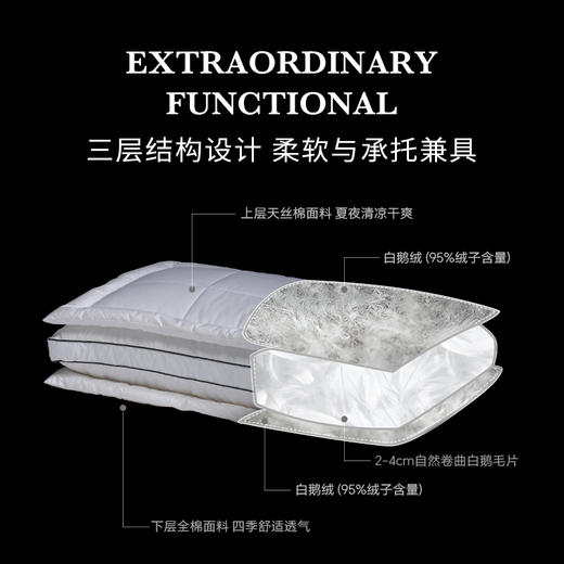 双温双感365D鹅绒复合功能枕 商品图3