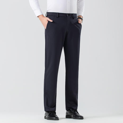 罗蒙秋冬男士休闲裤商务风通勤上班不易褪色舒适百搭立体剪裁如意腰长裤子男 商品图2