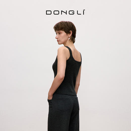 东黎 • 你本珍贵 万物共生-背心 山羊绒女士打底方领背心 5484 商品图5
