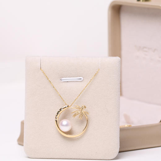 银925淡水珍珠链牌 9-10mm 白 109100 商品图2