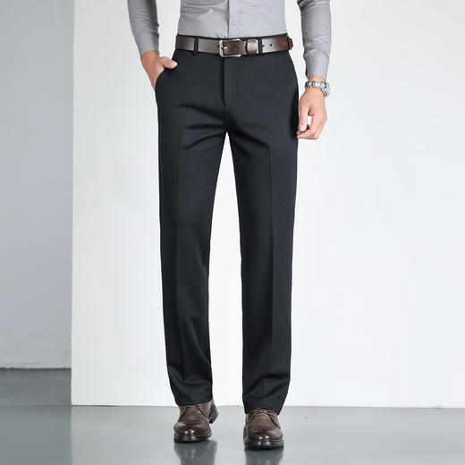 罗蒙秋冬休闲裤男士暖心系列爸爸装裤子四面高弹针织休闲裤耐磨不卡档长裤子 商品图1