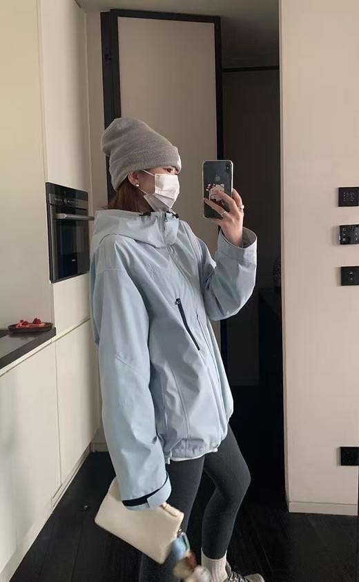 特定冰川蓝户外冲锋衣＋90白鸭绒可拆卸防水冲锋衣羽绒服 商品图7