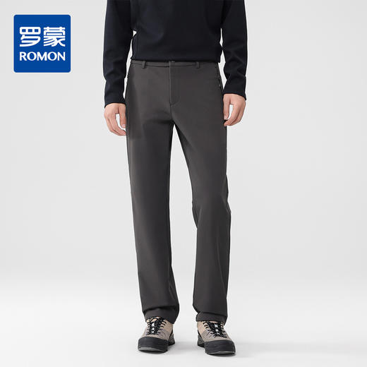 罗蒙男士休闲裤户外通勤百搭抗皱耐磨百搭日常休闲舒适宽松长裤子男 商品图0