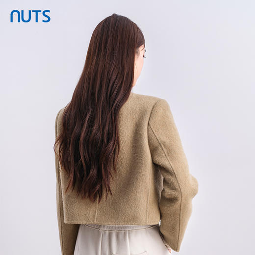 NUTS商场同款冬季时尚气质小香风直筒手工呢料短外套女4421501A1 商品图4