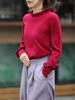 TYNVIE 荷叶边饰边袖口针织毛衣 - 酒红色 商品缩略图2