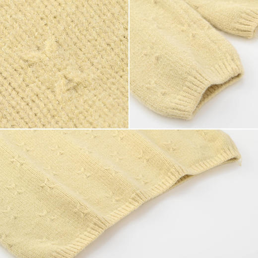 女装圆领钩花净色毛衣-3120M5241029 商品图2