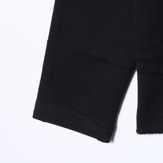 26T30152SDSA男士秋冬新款痞帅男装韩版简约纯色割破圆领长袖T恤时尚休闲 商品图4