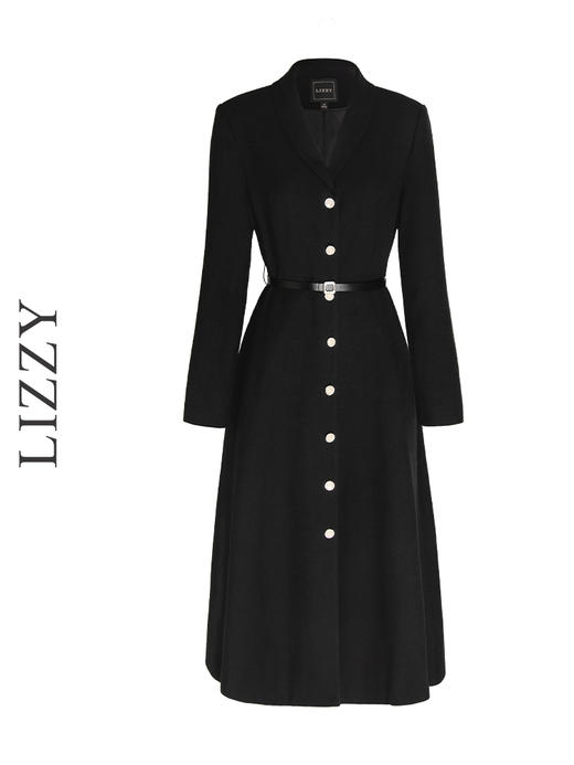 LIZZY经典优雅收腰气质知性长袖连衣裙秋季女8175 商品图0