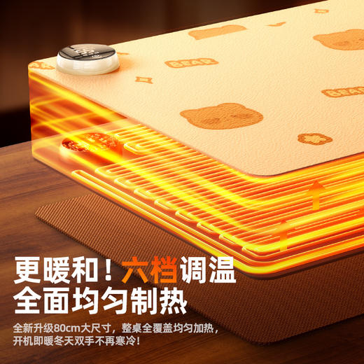 【智能数显暖桌垫】超大尺寸 桌面鼠标加热垫 键盘办公室恒温防水暖手垫  商品图3