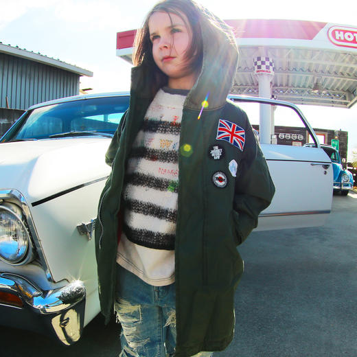 日本DD童装 DENIM DUNGAREE 复古牛津徽章摩登外套 商品图3