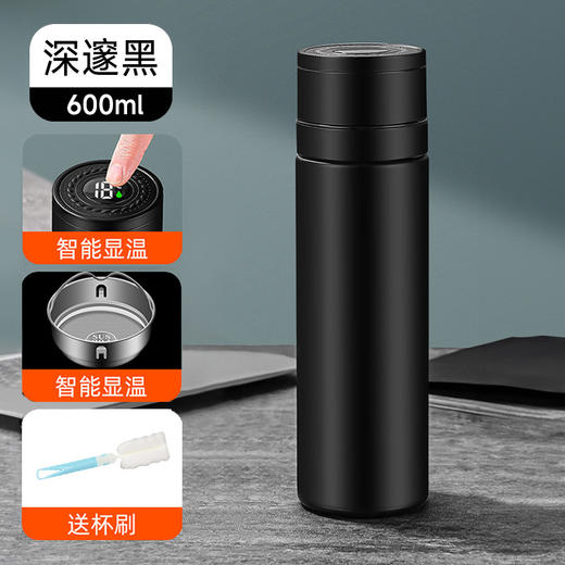 【男士伴侣！智能显温！单手秒开！】温显保温杯 316不锈钢速开杯水杯 户外便携泡茶杯 车载茶水分离杯子 商品图6
