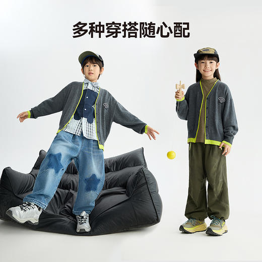 漫画家【棉棉毛衣开衫】儿童针织开衫外套25秋冬男女童保暖外套 商品图3